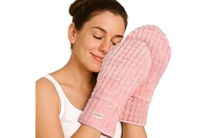 REVIX Microwavable Heating Mittens for Hands and Fingers, Heated Mittens for Women, Moist Heat Microwave Hand Warmers, Unscen