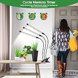 wolezek Grow Light 2-Pack Full Spectrum LED 6000K Clip-on with Timer 5-Level view 4