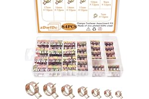 ZDWFDC 84PCS 7-17mm Fuel Line Hose Clamps Spring Clamp Silicone Vacuum Wire Air Pipe & Bushing Automotive Replacement Fastener Selection Kit DD006-c