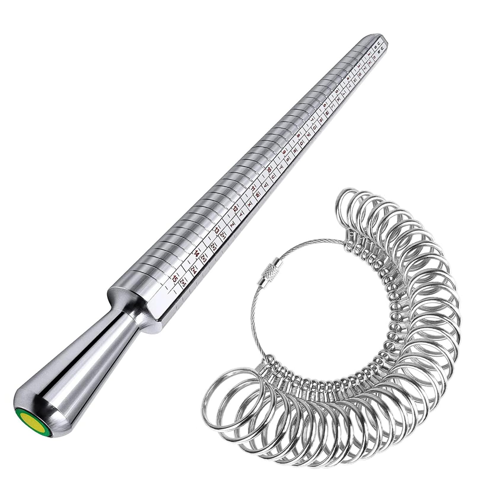 Ring Sizer UK Ring Measurement Tool, UK Sizes Finger Ring Size Measure, Aluminum Ring Measure Tools Set Jewelry Tool Ring Measure Rings Size A-Z Metal Steel For Men Women