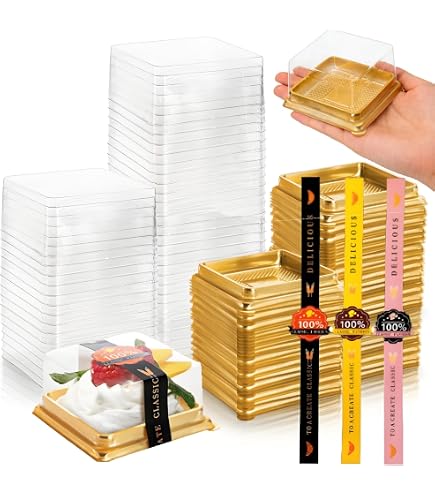 Clear Plastic Bento Box Containers Joldhans 100pcs Square Moon Cake Trays Mooncake Packaging Box With Plastic Cake Container Food Storage Containers