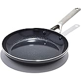 OXO Agility 10" Nonstick Frying Pan Skillet, Ceramic PFAS-Free Nontoxic Cookware, Induction Suitable, Compatible on All Cooktops, Dishwasher & Oven Safe, Stainless Steel Handle, Black