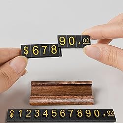 10 Sets Price Tag Cube, Price Display Stand, Number