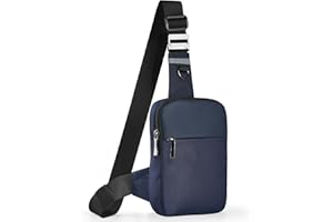 BROADREAM Mini Crossbody Bag for Men Women Small Sling Backpack Chest Bags with RFID & Waterproof for Travel Hiking