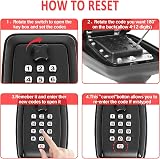 Gekufa Key Safe Outdoor 12-Digit Code Wall Mount Key Lock Box view 7