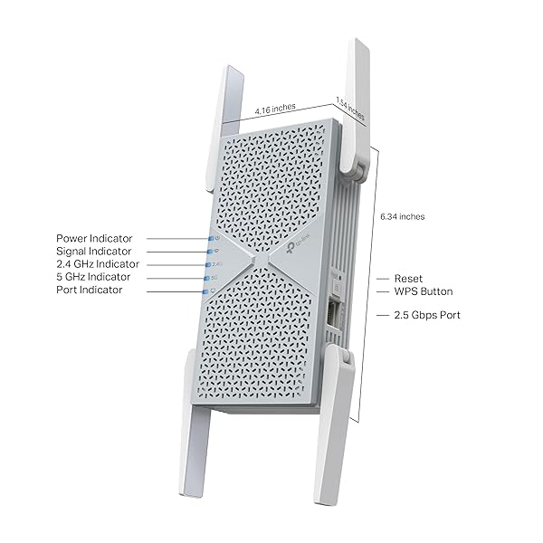 TP-LINK BE6300 WI-FI 7 RANGE EXTENDER RE403BE W/ 2.5G PORT | 6.3 GBPS DUAL-BAND WIRELESS REPEATER | INTERNET SIGNAL BOOSTER FOR HOME | UP TO 2800 SQ.FT, 64 DEVICES | MLO, EASYMESH | NO 6 GHZ BAND