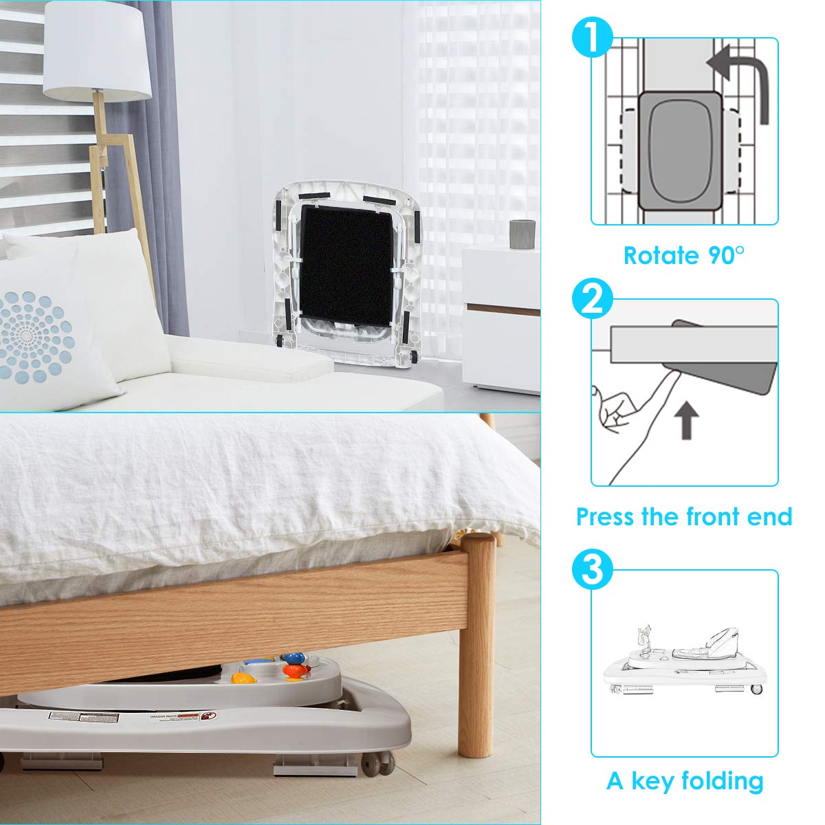 infans foldable baby walker