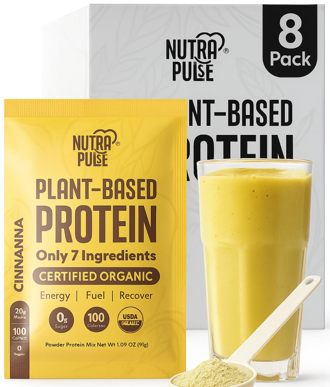 NUTRAPULSE Banana Cinnamon Vegan Protein Powder