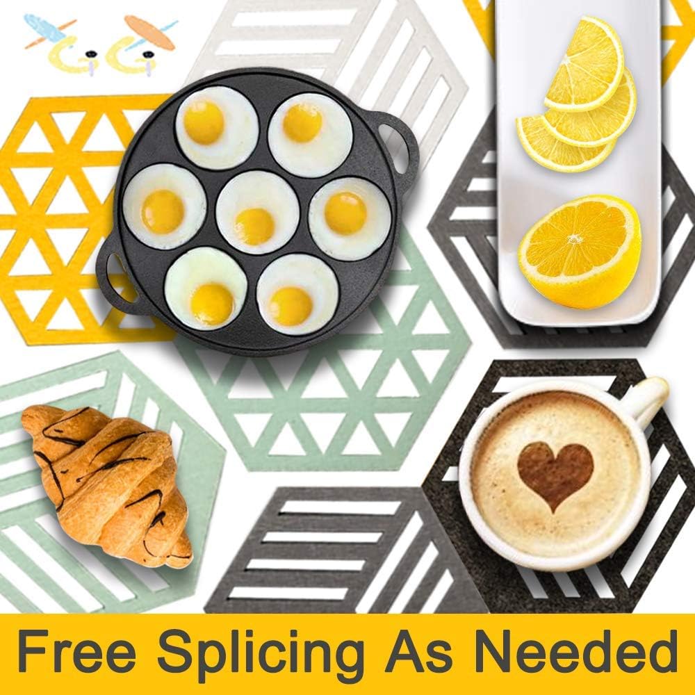 XGiGiX 10PCS New Creative Geometric Wool Felt Coasters Kit, for Drink Mat, Vases Mat, Heat Insulation Pad, Place Mat, Pot Mat, Absorbent and Dirt Resistance, can Splice and Combination.: Home & Kitchen
