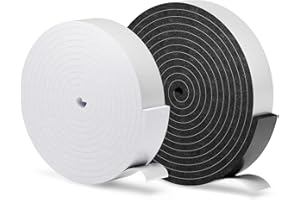 Teraves 2 Pack Hat Size Reducer Tape Roll 80", Hat Sizer Insert Reducing Self Adhesive Foam Filler Tape, Accommodates All Hat Styles for Men and Women, White+Black