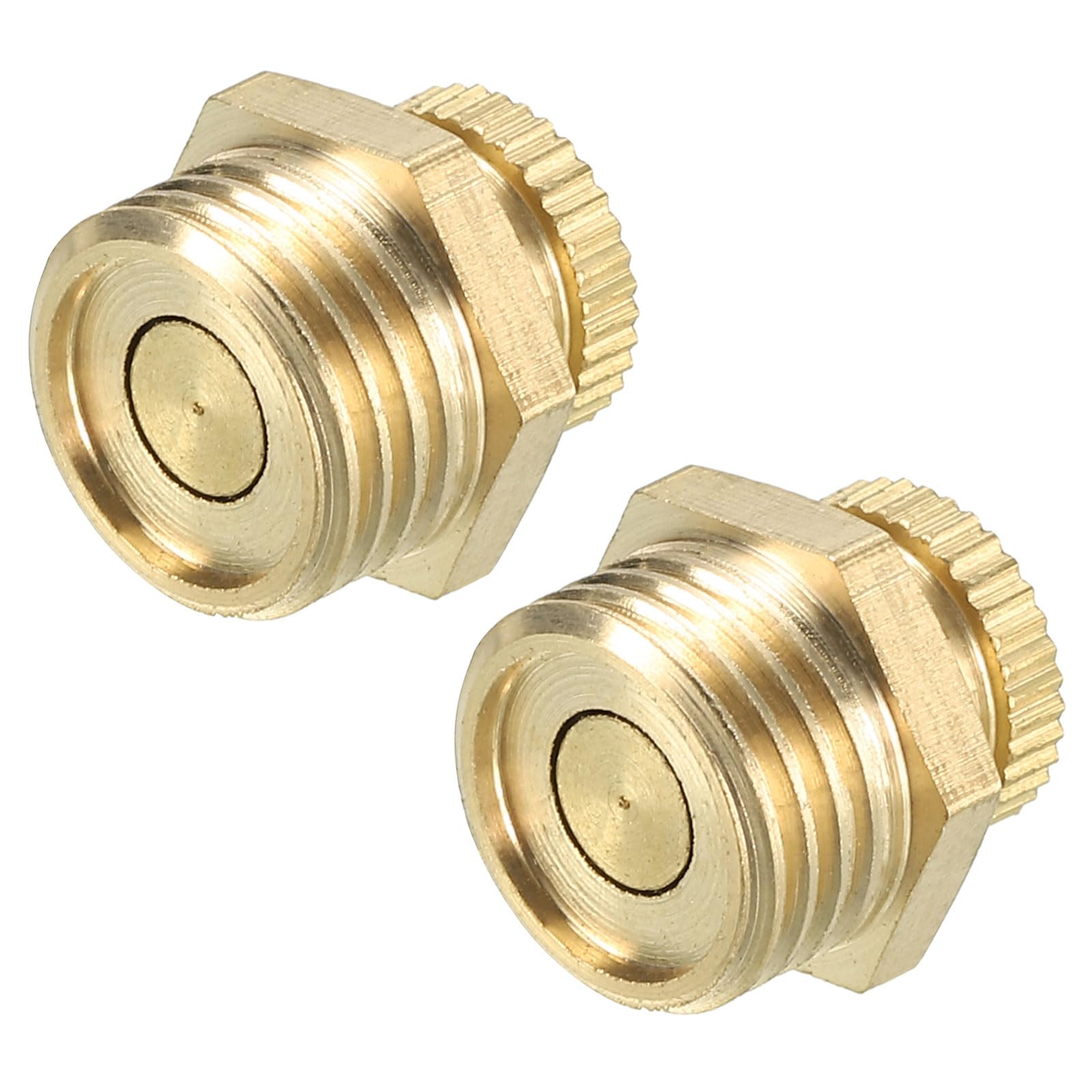 PATIKIL Air Compressor Tank Drain Valve, 2 Pack G 1/4'' Brass Air Compressor Drain Valve Replacement Part