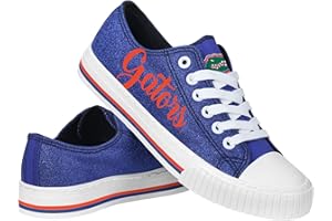 FOCO Women's NCAA College Team Logo Fashion Low Top Canvas Sneakers Shoes