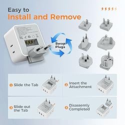 TESSAN Universal Travel Adapter Kit, International