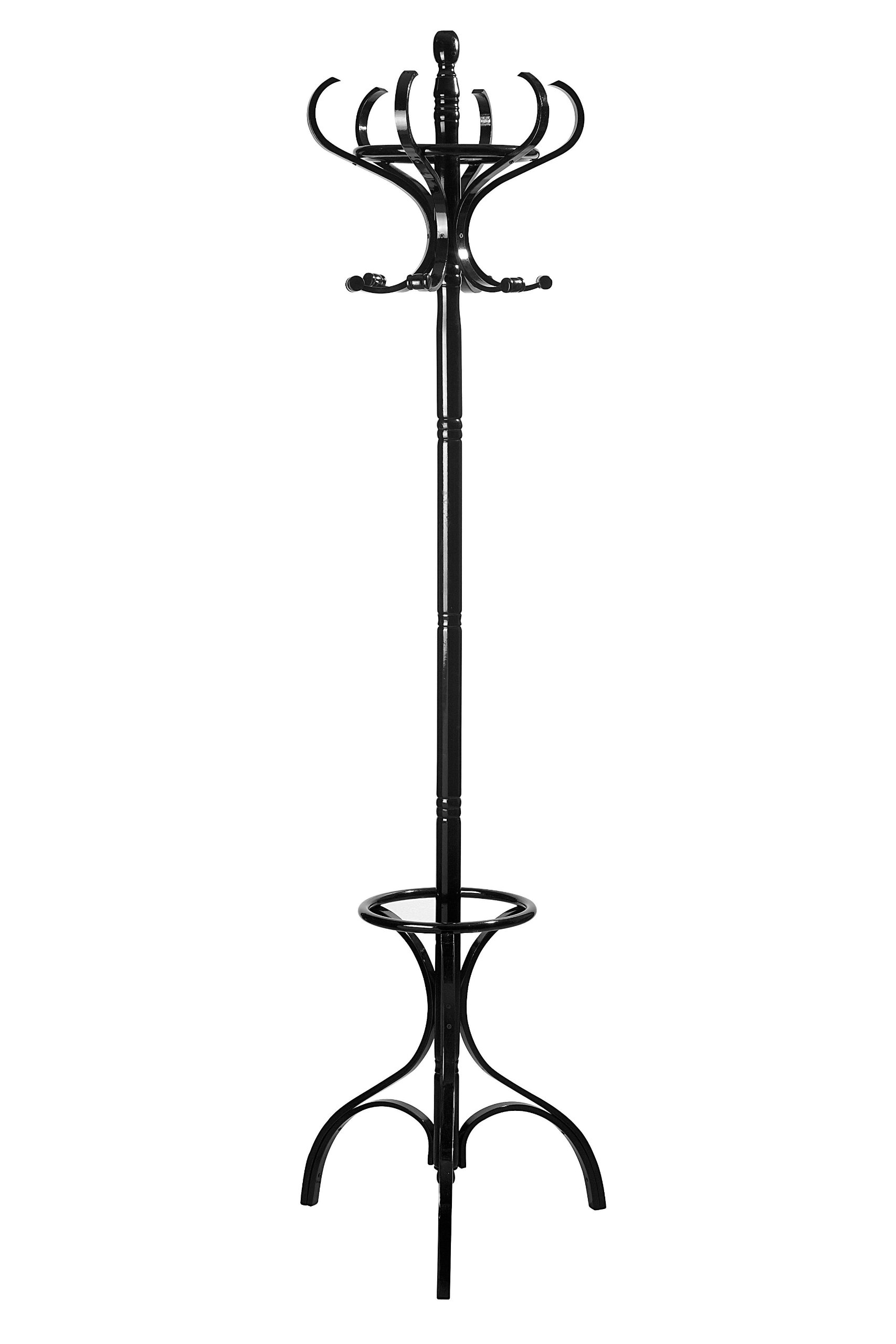 Premier Housewares Floor Standing Coat Stand, Black, 184 cm