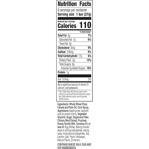 MOTT’S SOFT BAKED BARS, APPLE STREUSEL, MADE WITH APPLESAUCE, 6 CT, 5.76 OZ
