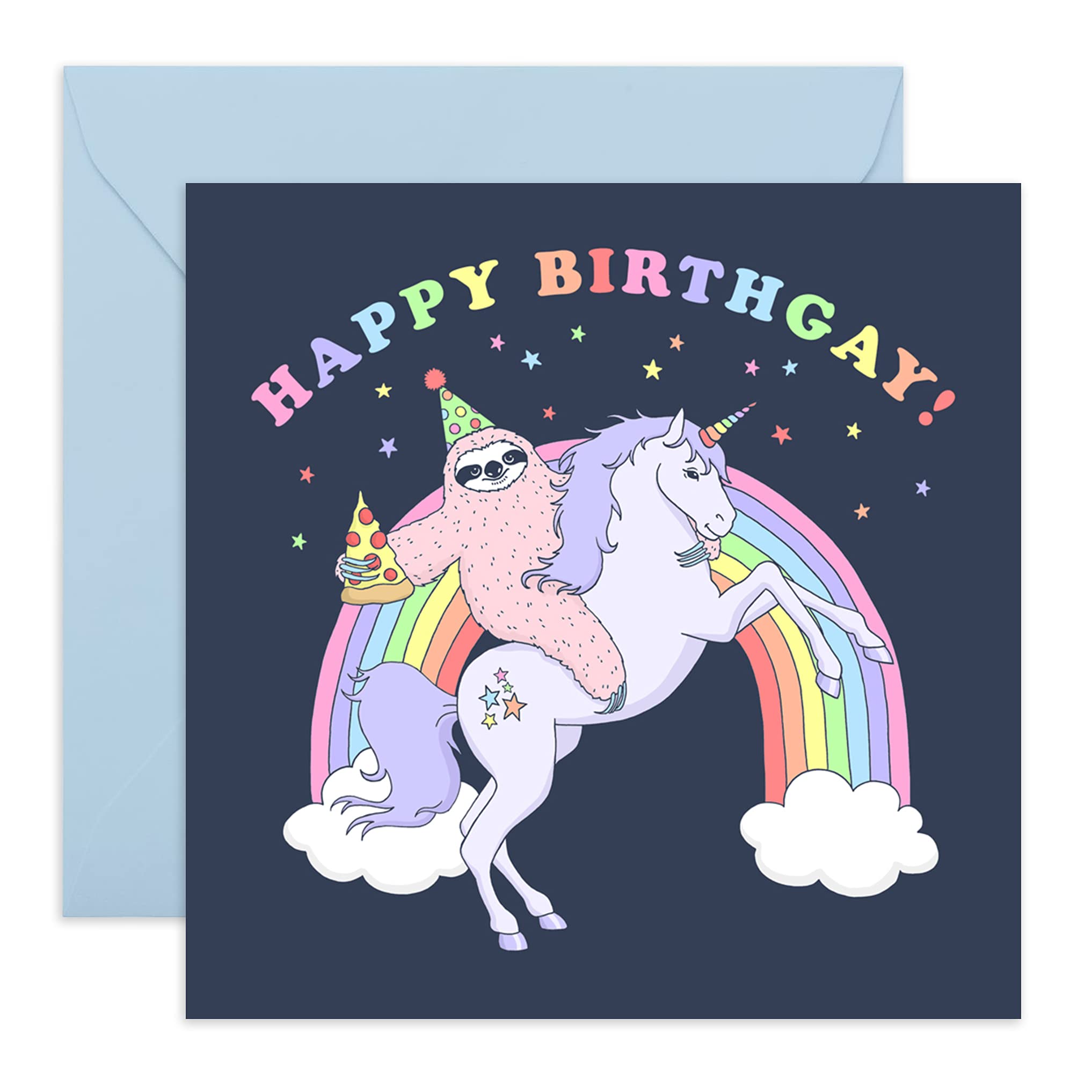 Central 23 - Funny Gay Lesbian Birthday Card For Men & Women - Unicorn - Comes With Fun Stickers