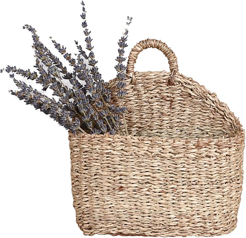 YUNT Willow Baskets with Handle – Hanging Flower Pot Planter Basket Wall Basket Wicker Storage Baskets