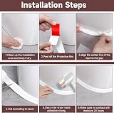 MOKANI Bath Sealant Strip 3 Rolls Self Adhesive Caulk White 11ft view 7