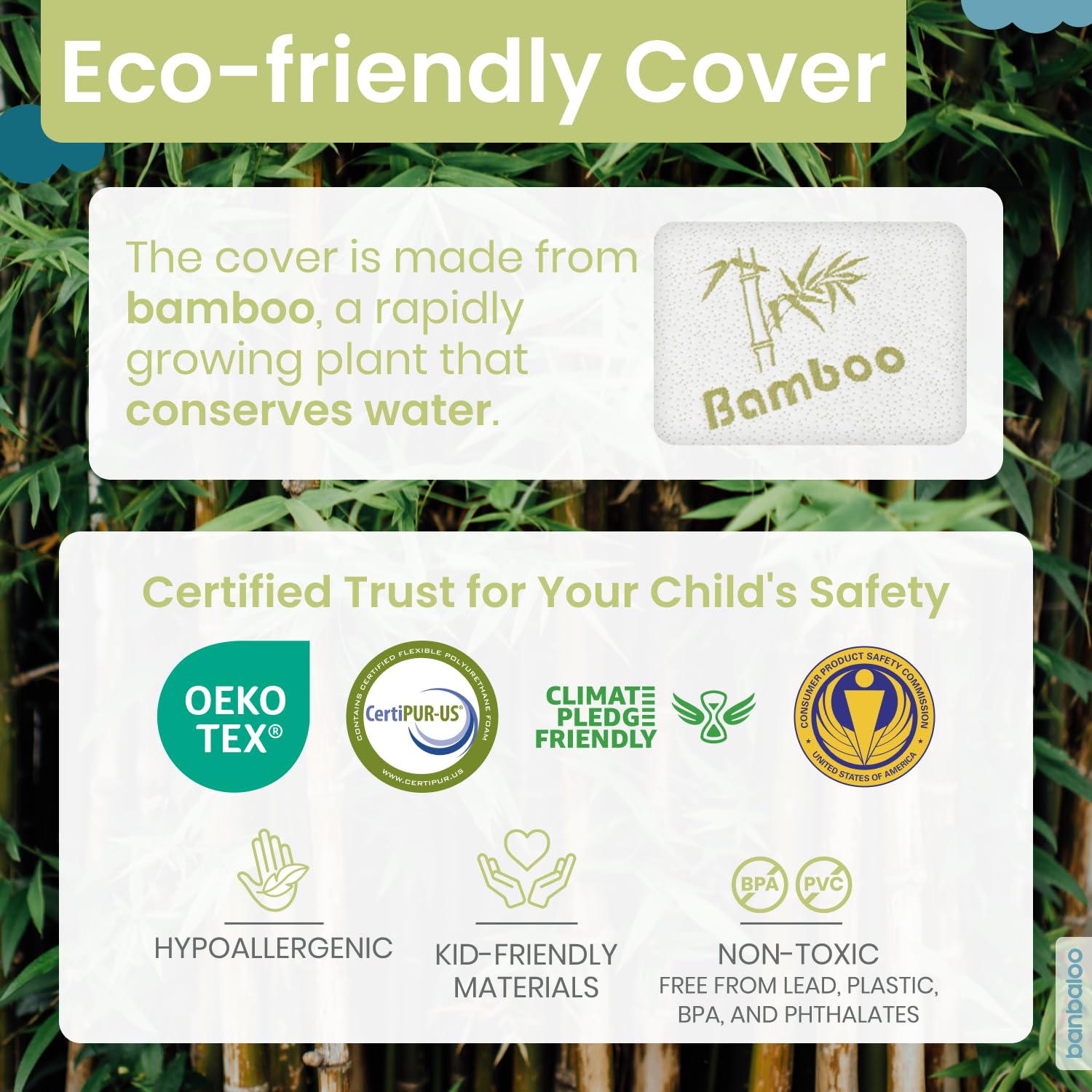 BANBALOO | Bed Bumper for Toddlers - Premium Model | XL Bed Barrier with Mattress Cover | Toddler Bed Bumper | Easy Setup and Quick Installation | Queen, King, Twin, Full-Size Bed | Foam