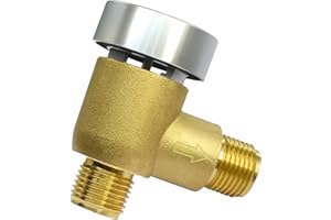 SUPEIQALITY Upgraded Brass 571-VAC-CHK-A RV Vacuum Breaker Check Valve 1/2 DN Male for RV Black Tank Cleaning System Replace b&b Model 571 Check valve,3-Year Warranty