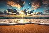 Beautiful Beach Sunrise Over The Sea Landscape