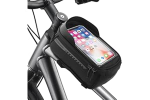 Miruchertter Bike Phone Handlebar Bag Quick Release Bike Front Frame Bag Bike Phone Mount Bag Waterproof Sensitive Touch Scre