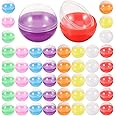 DECHOUS 50Pcs Small Empty Round Capsules, 1.77in Vending Machines Capsules Colored Fillable Plastic Capsules Balls for Easter Basket Stuffers, Party Prize, Vending Machines