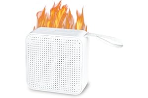 MSELTOS Fireplace Crackler Sound Box for Electric Fireplace, 2 in 1 Realistic Rechargeable Fire Crackling Sound Machine for Gas Fireplace, Fire Crackler Sound System, 3H Timer, Fire Noise (White)