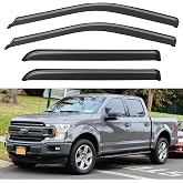 Window Visors Rain Guards for 2015-2026 Ford F150 Crew/SuperCrew Cab | Out-Channel Window Vent Wind Deflectors Visors Shades Protectors for 2017-2026 F250 F350 F450 F550 Super Duty &amp; F-150 Raptor