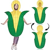 Xaatren Halloween Corn Outfits Costume for Women Men Funny Corn Costume Cosplay Apparel Accessories for Halloween Party
