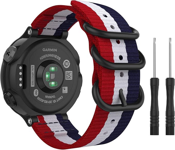 MoKo für Garmin Forerunner 235 Armband, Nato Nylon Uhrenarmband