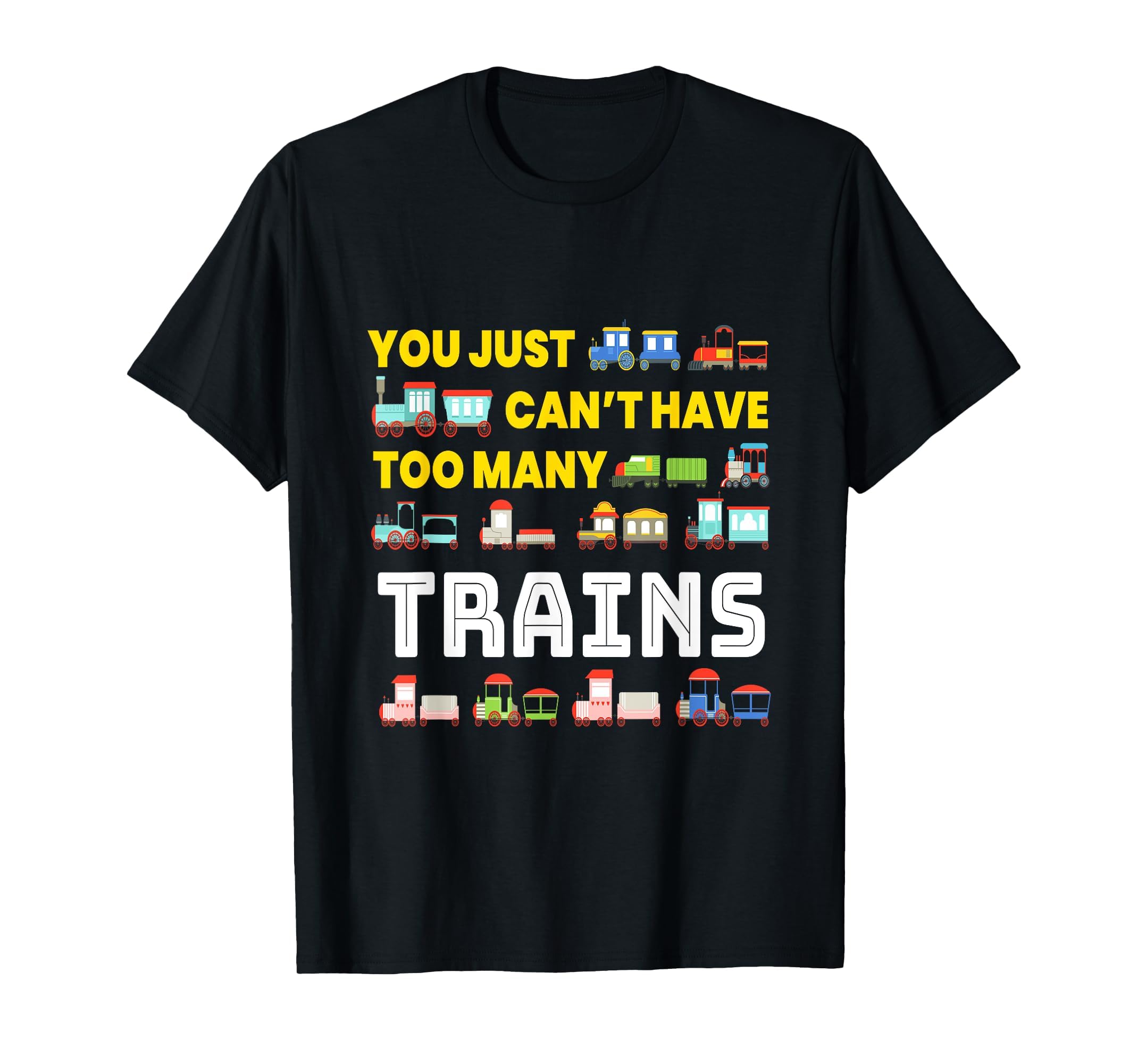 Too Many Trains I Model Railway Railroaders Trains Children T-Shirt, Men, Black, Large