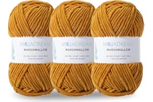 MOJADREAM 3PCS 3.5oz Chenille Yarn for Blankets Amigurumi: Soft Velvet Baby Yarn Blanket Knitting and Crocheting Bulky 5# Yarn 3 Skeins of 100g (Wood)