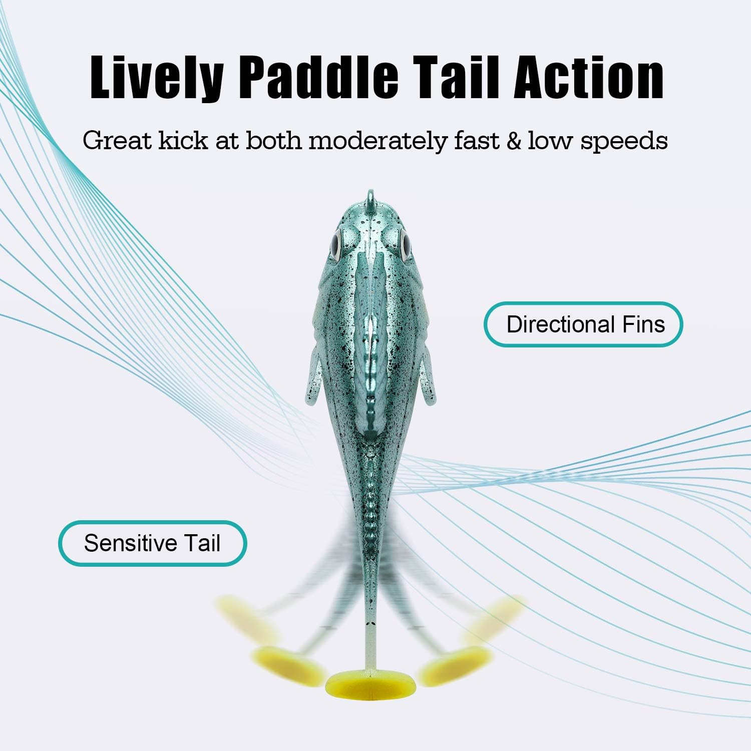 TRUSCEND Fishing Lures for Bass Trout Jighead Lures Paddle Tail Swimbaits Soft Fishing Baits Freshwater Saltwater Jigging Bass Fishing Lures : Sports & Outdoors