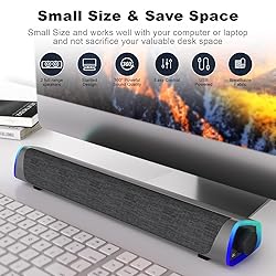 SOULION R30 Computer Speakers, Colorful LED Lights