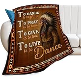 Native American Indians Blanket Southwest Throw Blankets Soft Cozy Warm Fuzzy Fleece Flannel Throws Stuff Gifts for Girls Boys Men Women Bed Couch Bedding Decor 50"x40"