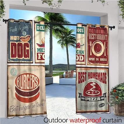 Amazon Com Warmfamily Retro Exterior Outside Curtains Retro
