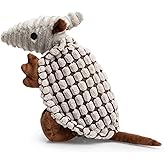 Hollypet Armadillo Squeaky Puppy Dog Toys for Small Medium Dogs, 8" | plush stuffed small dog squeak animal toy with unique grunt squeaker textured fabric for teeth cleaning toys