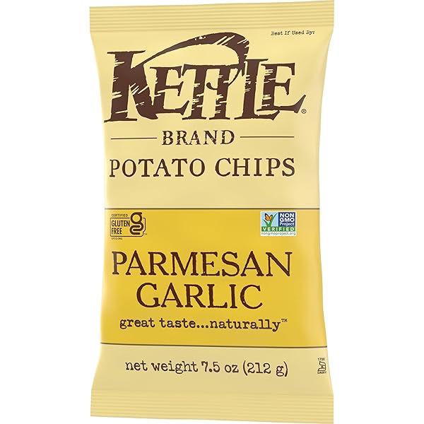 KETTLE BRAND POTATO CHIPS PARMESAN GARLIC KETTLE CHIPS, 7.5 OZ