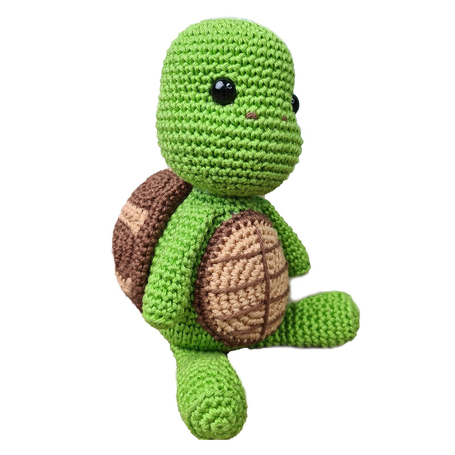 Crochet Kit for Making Yourself with Instructions and Material for Turtle Siem, Approx. 24 cm