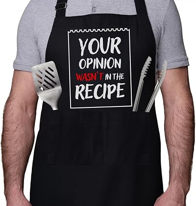 SC Products Funny Men's Apron "Mr Good Lookin' is Cookin'" 2 Pockets Gift Dad