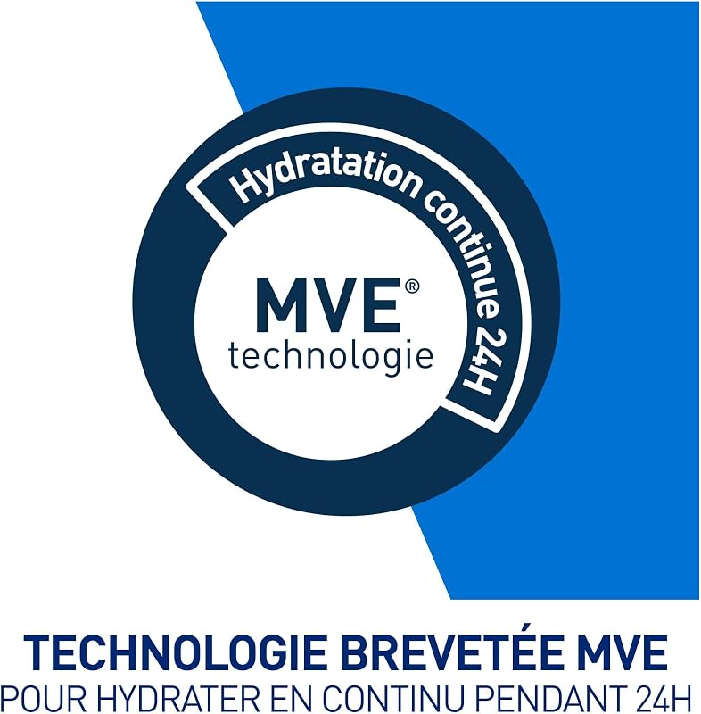 - Crème Hydratante Visage, Peaux Normales à Sèches, Hydratation 24h et Protection Cutanée avec Technologie MVE, Acide Hyaluronique et Niacinamide, et Céramides.