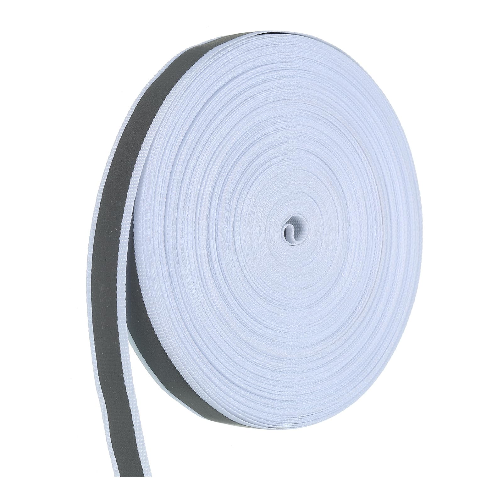PATIKIL Reflective Tape Strip, 15mm x 22Yards High Visibility Reflective Tape Sew-on DIY Warning Safety Fabric Webbing for Clothing Raincoats, White