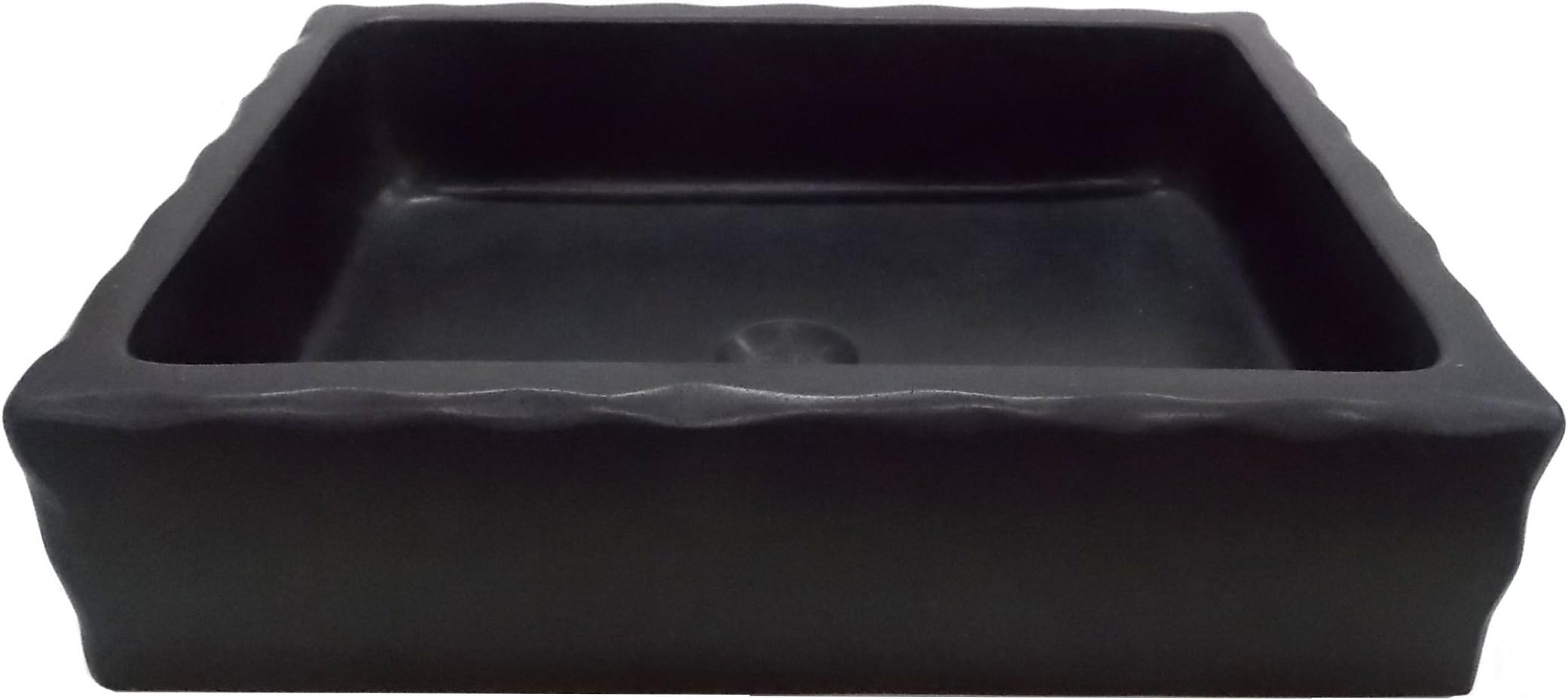 Antique Rectangular Lava Stone Vessel Sink Honed