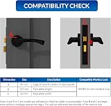 XFORT Matt Black 65mm Mortice Lock Wooden Doors Thumbturn Deadbolt Bathroom view 2