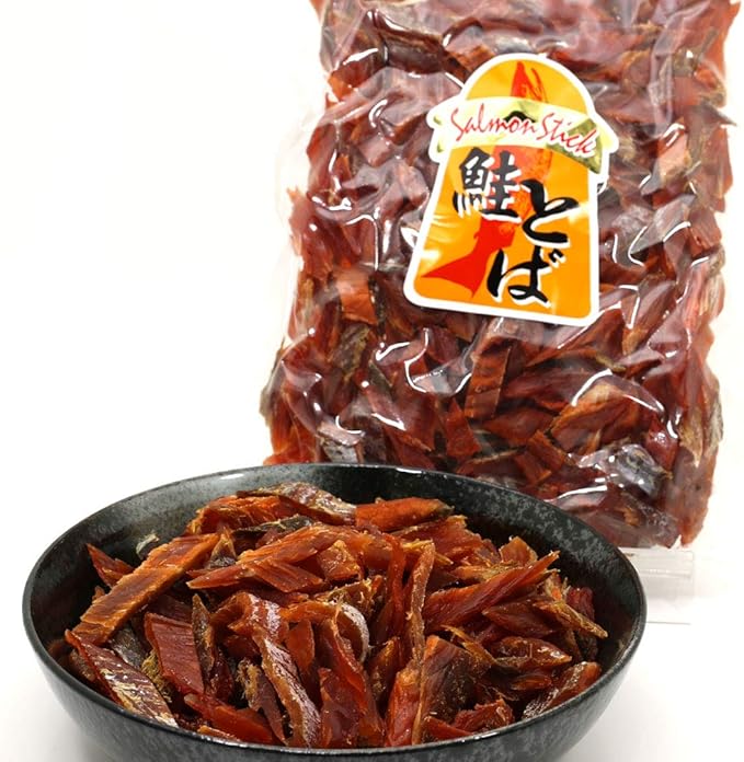 Amazon 鮭とば さけとば 1kg ソフト ひと口 カット 北海道産 鮭トバ 業務用 1キロ 皮なし 鮭とば 燻製 ソフト お歳暮ギフト クリスマスギフト 函館えさん昆布の会 さいとう 塩辛 珍味 通販