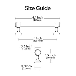 Alzassbg 10 Pack Oil Rubbed Bronze Cabinet Pulls, 5