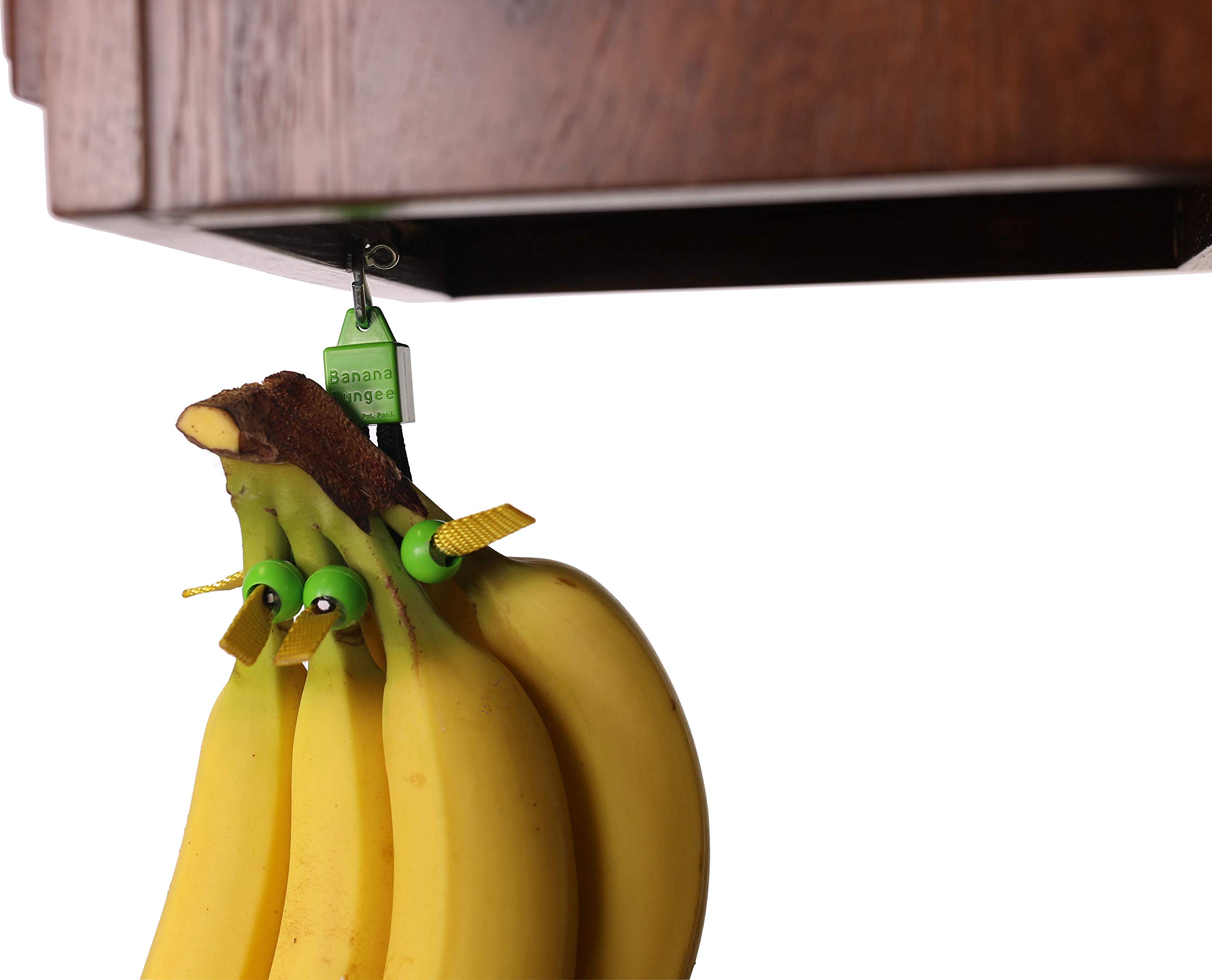Banana Bungee Original Hanger-Under Cabinet Banana Hook & Holder-Made in USA-Green-Screw Anchor
