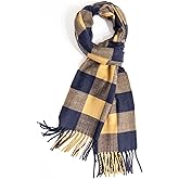TUSHUSTY Scarf For Men Women Winter Warm Neck Plaid Solid Scarves Fall Softest Classic
