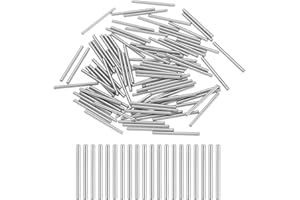 uxcell 100 Pcs 1.5mm x 20mm Dowel Pins Bearing Steel Cylindrical Dowel Pins Shelf Support Peg Pin Rod Fasten Elements Metal Shelf Pegs +/-0.02mm Diameter Tolerance, Silver Tone